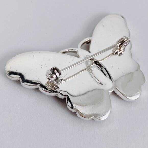 VTG Butterfly Brooch Enamel Figural Animal Pin Playful Whimsical Colorful - Picture 8 of 9